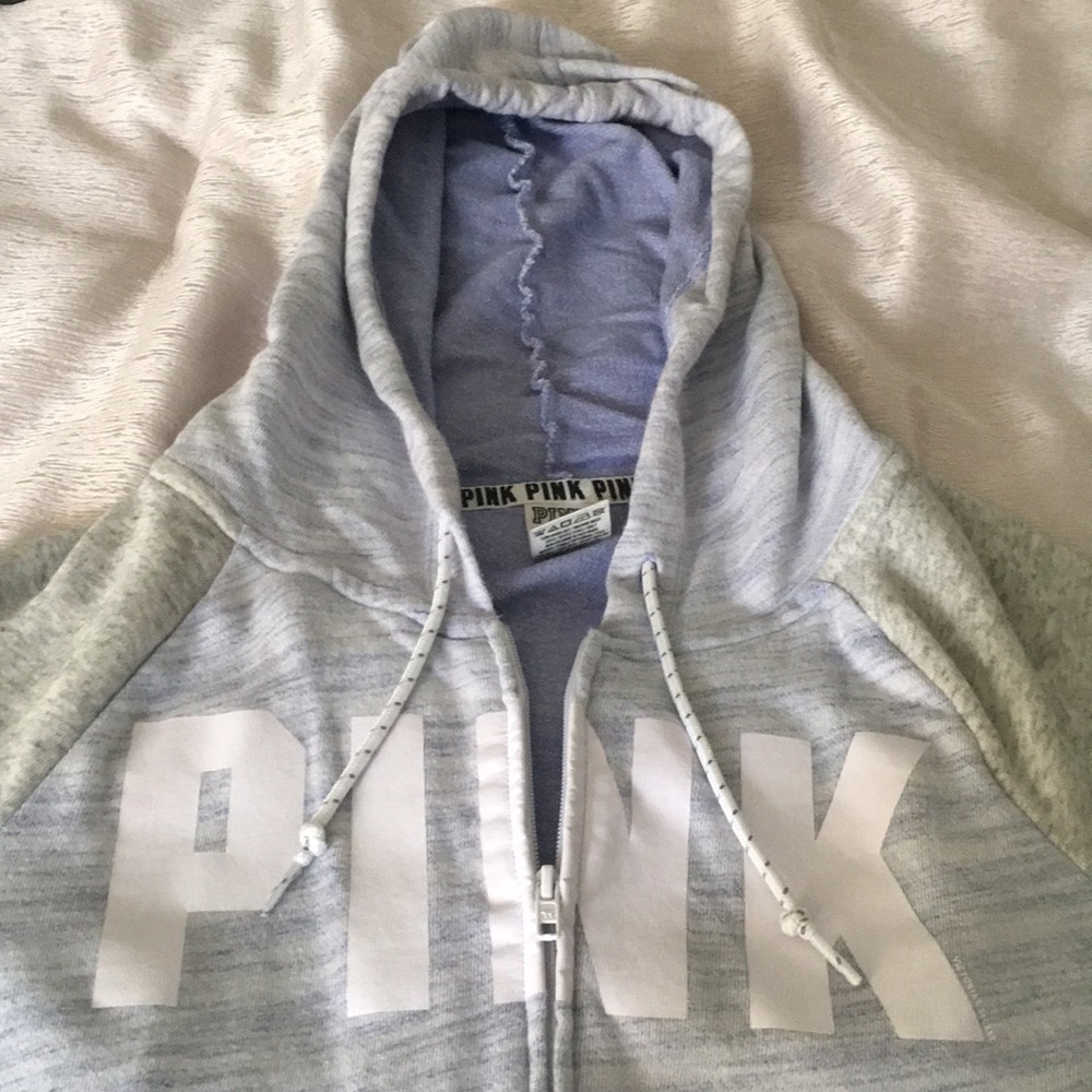 Victoria’s Secret PINK lavender/white/gray hoodie